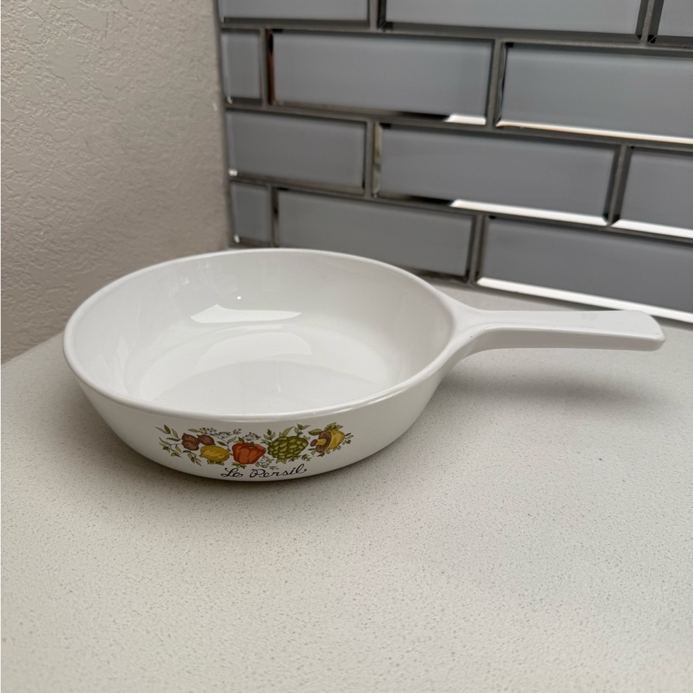 Vintage Corningware Skillet Pan Spice O' Life Le Persil 1970s 1980s - Picture 2 of 9